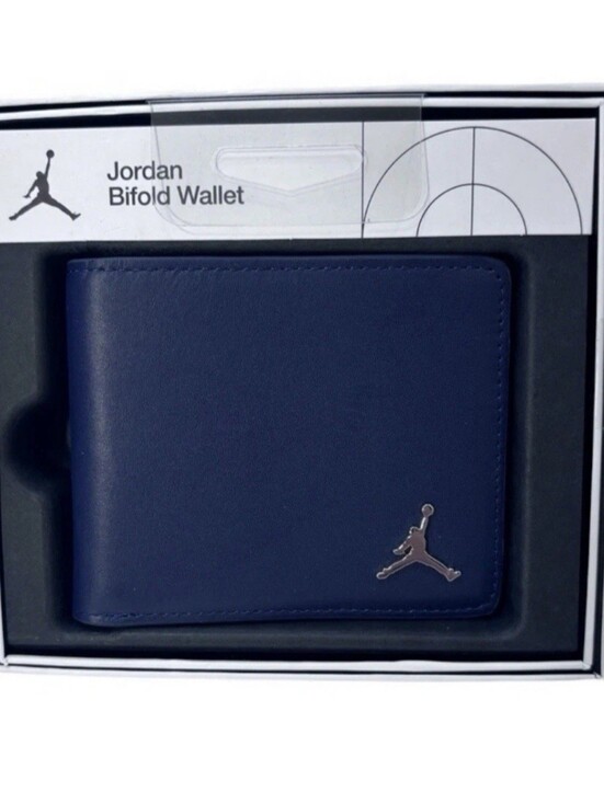 Jordan Other - NWT Jordan Blue Men’s Bifold Wallet with Silver Jumpman Logo